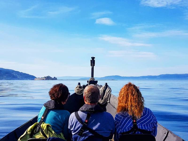 group frøya munkholmen fjord bluesky